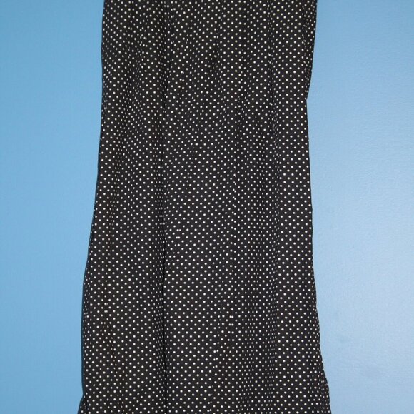 Orvis Made in USA Black and White Polka Dot Skirt Size 14 100% Cotton Modest - Picture 7 of 14